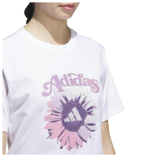 Adidas Γυναικεία κοντομάνικη μπλούζα Floral Graphic Tee